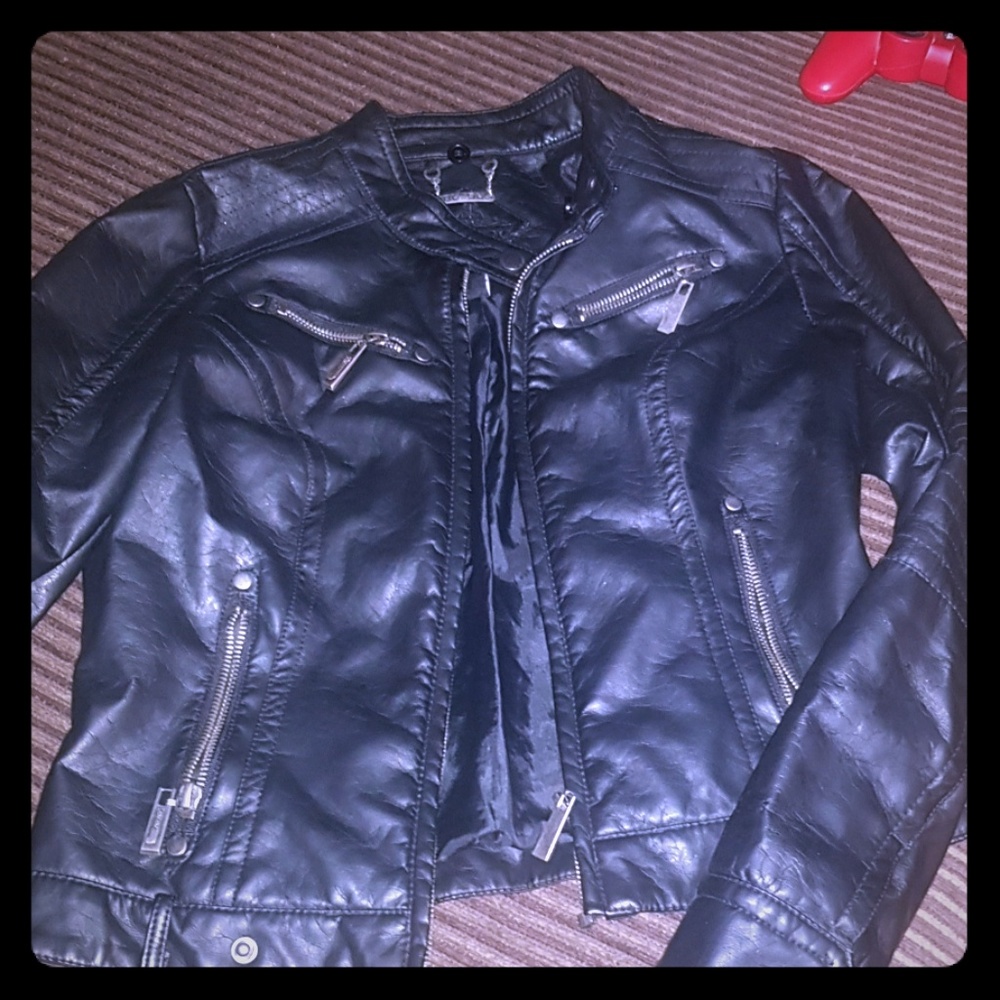 Black girls leather jacket